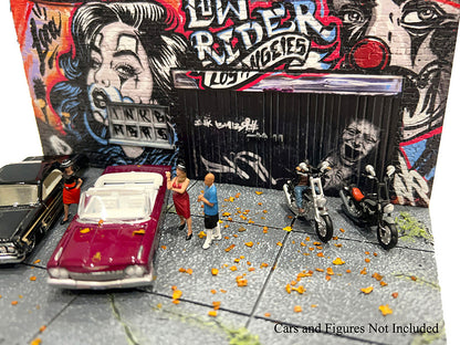 "American Diorama X INK BMBRS - LA Lowrider" Street Art Diorama for 1/64 Scale Models by American Diorama