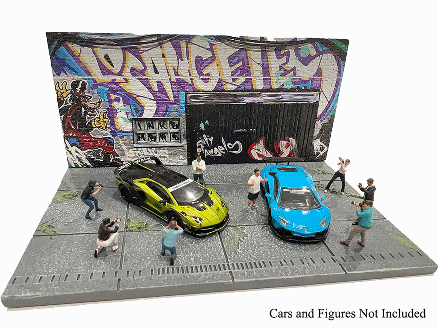 "American Diorama X INK BMBRS - LA Graffiti" Street Art Diorama for 1/64 Scale Models by American Diorama-DiecastModeler.com