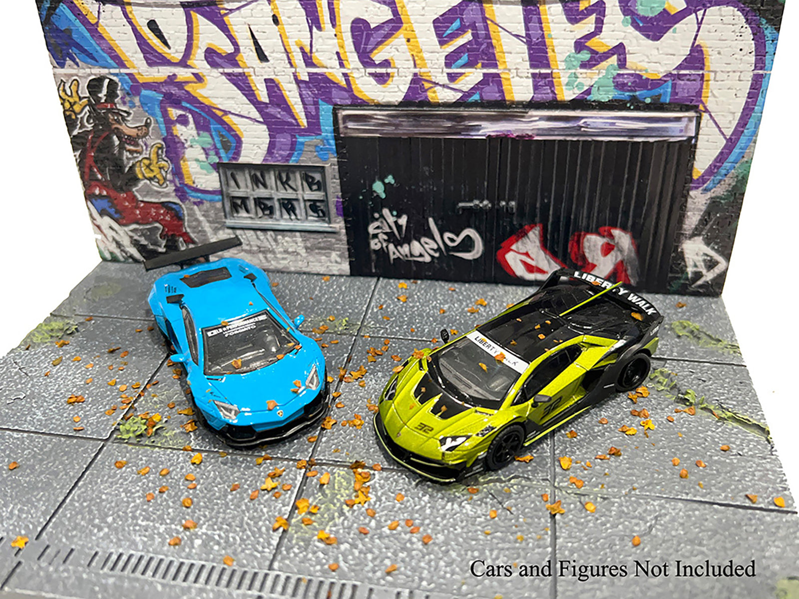 "American Diorama X INK BMBRS - LA Graffiti" Street Art Diorama for 1/64 Scale Models by American Diorama-DiecastModeler.com