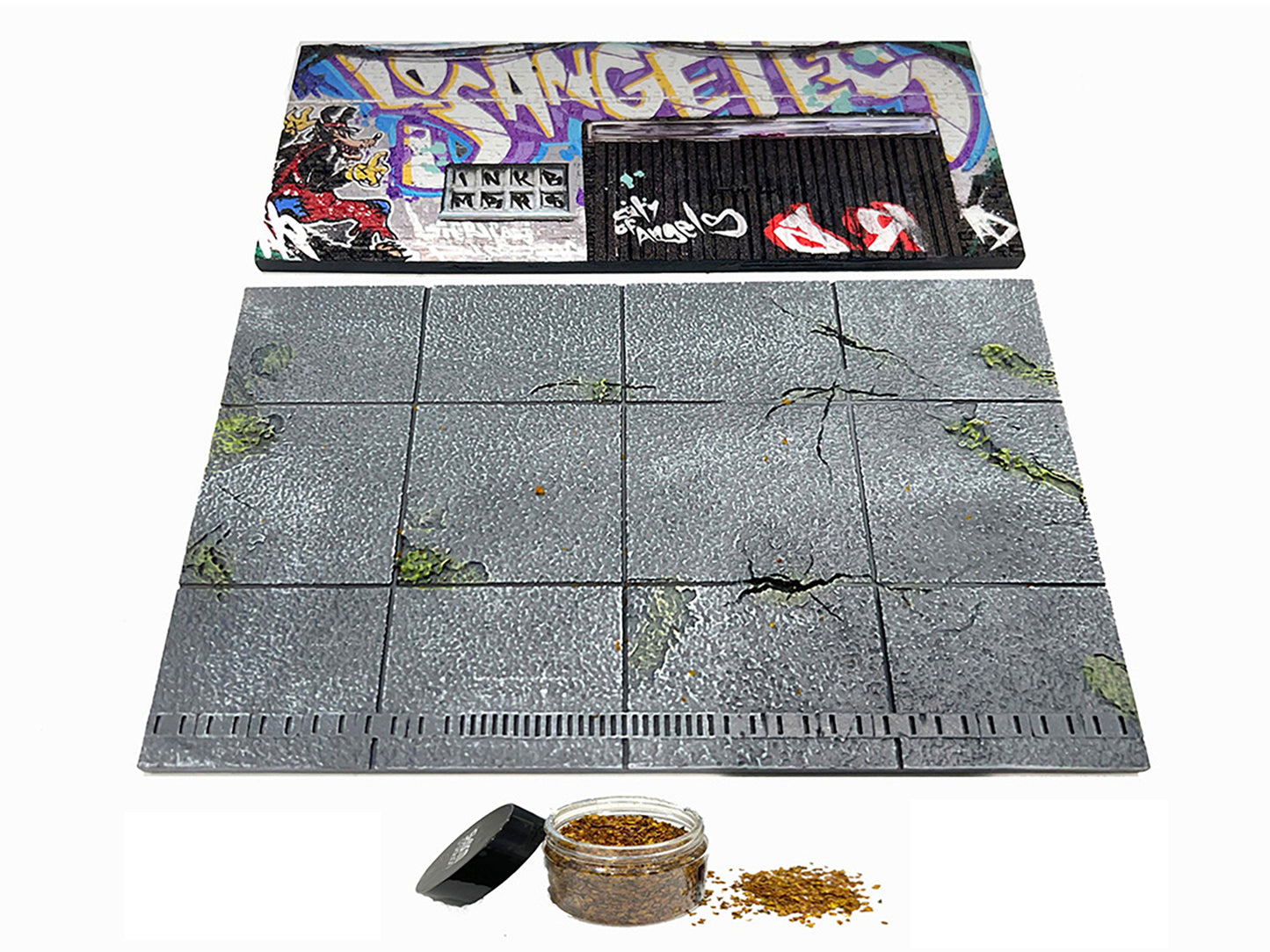 "American Diorama X INK BMBRS - LA Graffiti" Street Art Diorama for 1/64 Scale Models by American Diorama-DiecastModeler.com