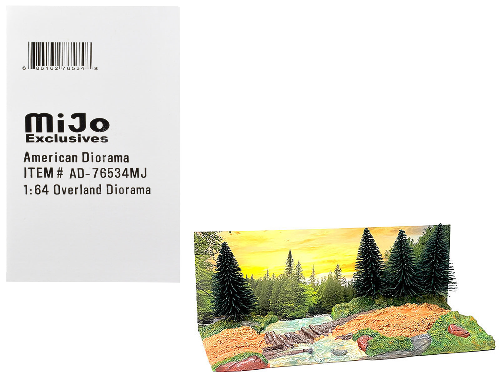 "Overland Off-Road" Diorama with Forest Background for 1/64 Scale Models by American Diorama-DiecastModeler.com