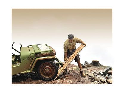 "4X4 Mechanic" Figure 8 with Board Accessory for 1/18 Scale Models by American Diorama-DiecastModeler.com
