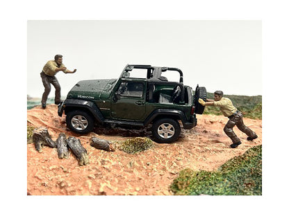 "4X4 Mechanics" 2 Piece Diecast Figure Set 3 for 1/43 Scale Models by American Diorama-DiecastModeler.com