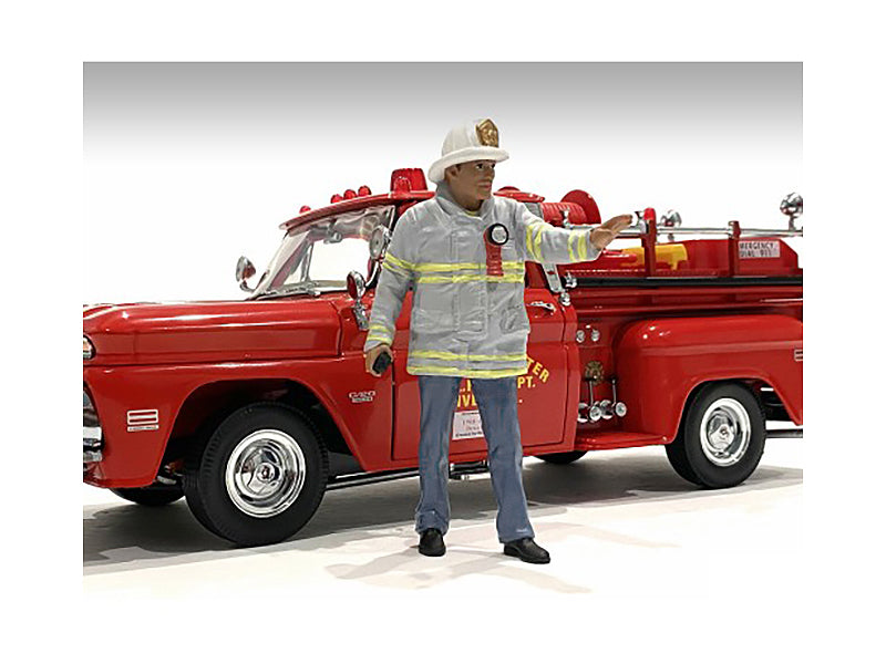"Firefighters" Fire Captain Figure for 1/18 Scale Models by American Diorama-DiecastModeler.com