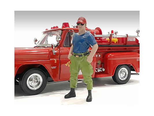 "Firefighters" Off Duty Figure for 1/18 Scale Models by American Diorama-DiecastModeler.com