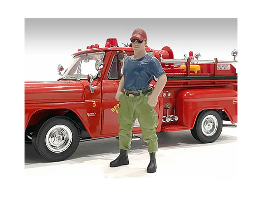 "Firefighters" Off Duty Figure for 1/24 Scale Models by American Diorama-DiecastModeler.com