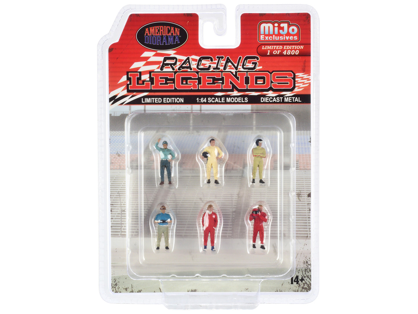 "Racing Legends" 6 piece Diecast Set (6 Driver Figures) Limited Edition to 4800 pieces Worldwide 1/64 Scale Models by American Diorama-DiecastModeler.com