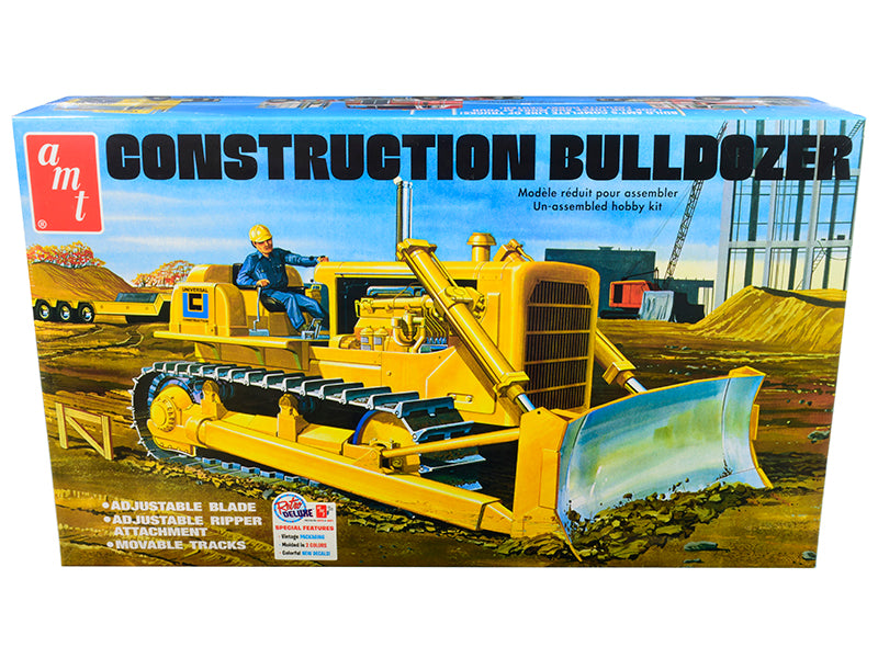 Skill 3 Model Kit Construction Bulldozer 1/25 Scale Model by AMT-DiecastModeler.com
