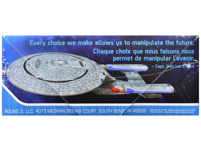 Skill 2 Model Kit U.S.S. Enterprise NCC-1701-D Space Ship "Star Trek: The Next Generation" (1987) TV Series 1/2500 Scale Model by AMT-DiecastModeler.com