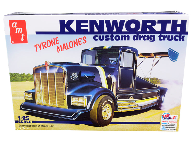 Skill 3 Model Kit Tyrone Malone's Kenworth Custom Drag Truck 1/25 Scale Model by AMT-DiecastModeler.com