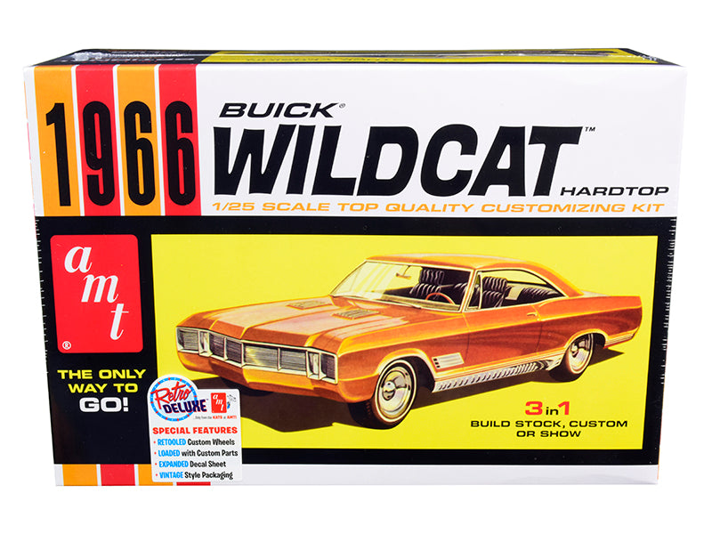 Skill 2 Model Kit 1966 Buick Wildcat Hardtop 3 in 1 Kit 1/25 Scale Model by AMT-DiecastModeler.com