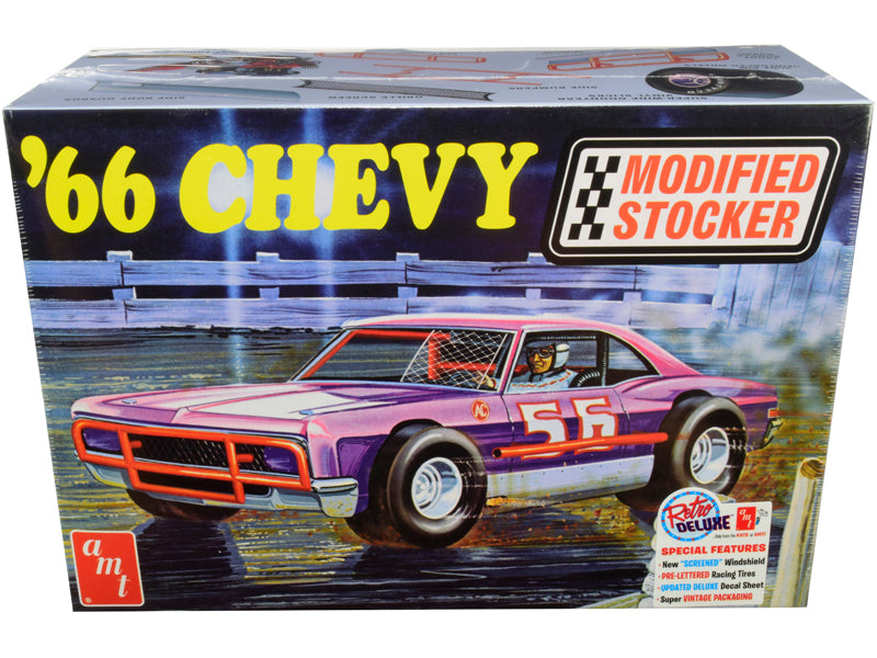 Skill 2 Model Kit 1966 Chevrolet Impala Modified Stocker 1/25 Scale Model by AMT-DiecastModeler.com