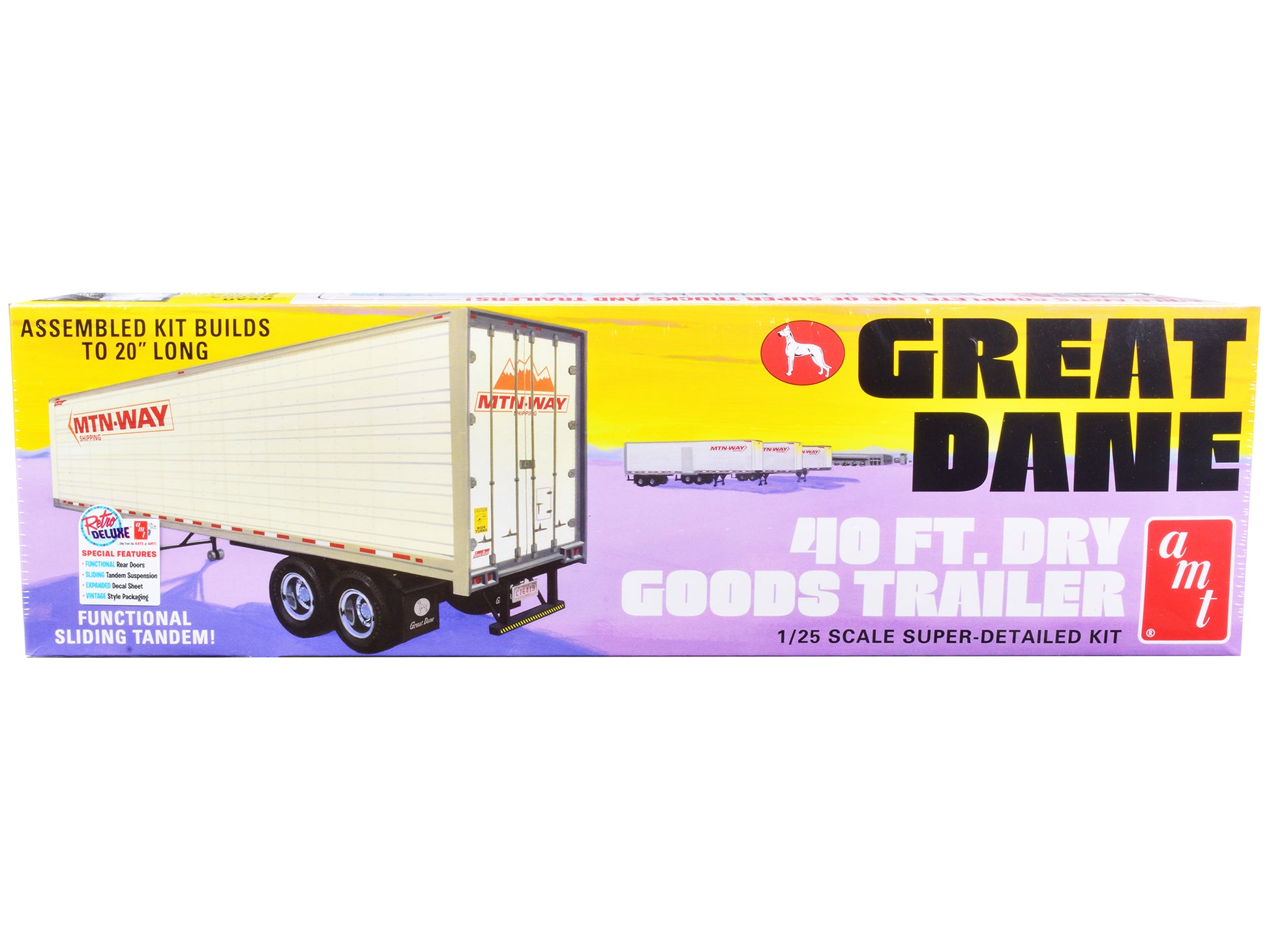 Skill 3 Model Kit Great Dane 40 Ft. Dry Goods Trailer 1/25 Scale Model by AMT-DiecastModeler.com
