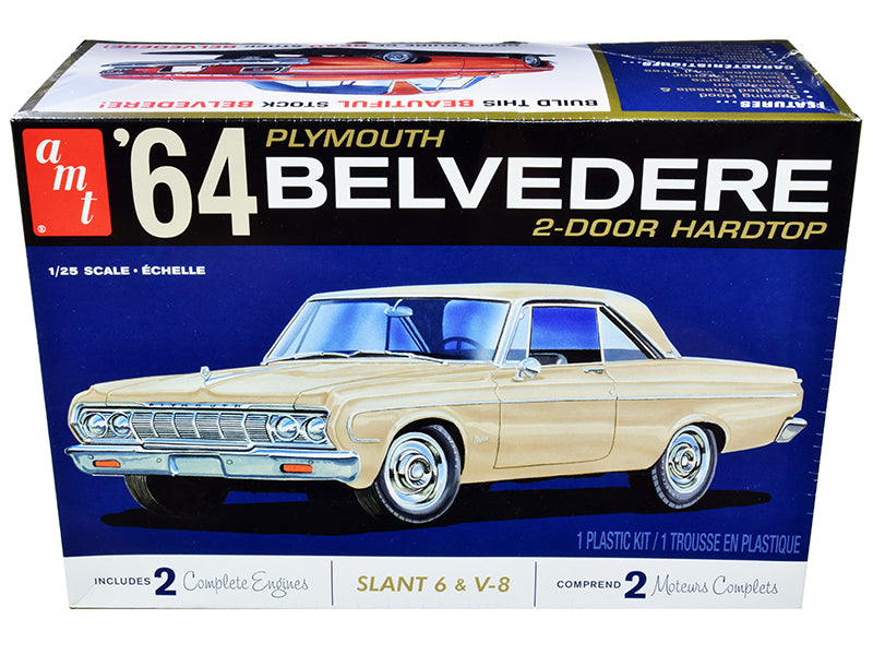 Skill 2 Model Kit 1964 Plymouth Belvedere Coupe Hardtop 1/25 Scale Model by AMT-DiecastModeler.com