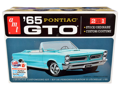 Skill 2 Model Kit 1965 Pontiac GTO 2-in-1 Kit 1/25 Scale Model by AMT-DiecastModeler.com