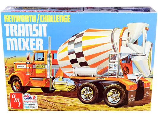Skill 3 Model Kit Kenworth / Challenge Transit Cement Mixer Truck 1/25 Scale Model by AMT-DiecastModeler.com