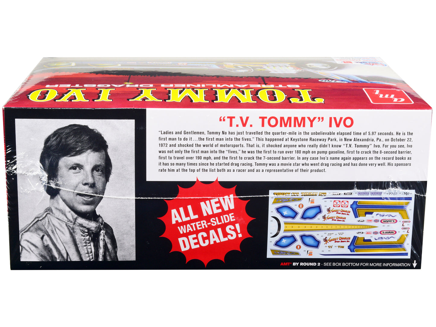 Skill 2 Model Kit Tommy Ivo Streamliner Dragster 1/25 Scale Model by AMT-DiecastModeler.com