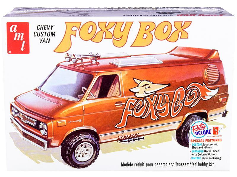 Skill 2 Model Kit Chevrolet Custom Van "Foxy Box" 1/25 Scale Model by AMT-DiecastModeler.com