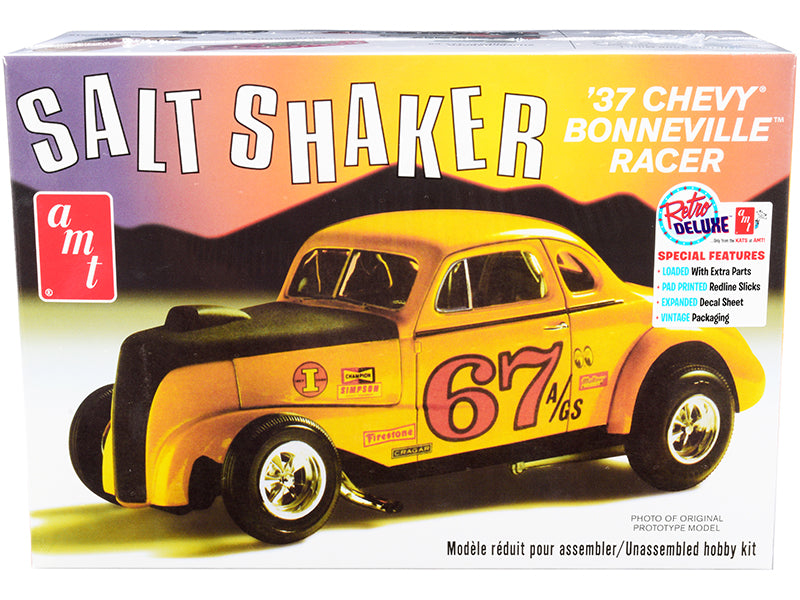 Skill 2 Model Kit 1937 Chevrolet Bonneville Racer "Salt Shaker" 1/25 Scale Model by AMT-DiecastModeler.com
