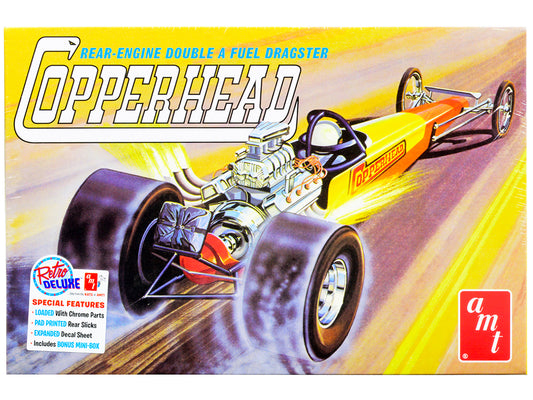 Skill 2 Model Kit 1934 Copperhead Rear-Engine Double A Fuel Dragster 1/25 Scale Model by AMT-DiecastModeler.com