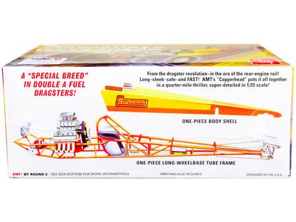 Skill 2 Model Kit 1934 Copperhead Rear-Engine Double A Fuel Dragster 1/25 Scale Model by AMT-DiecastModeler.com