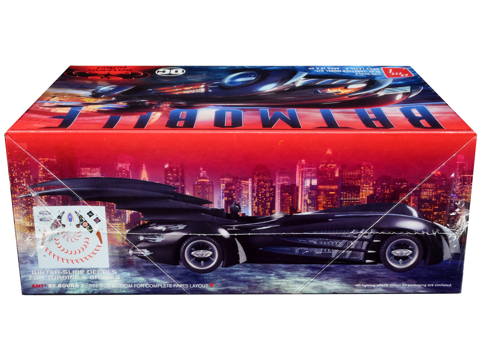 Skill 2 Model Kit Batmobile "Batman & Robin" (1997) Movie 1/25 Scale Model by AMT-DiecastModeler.com