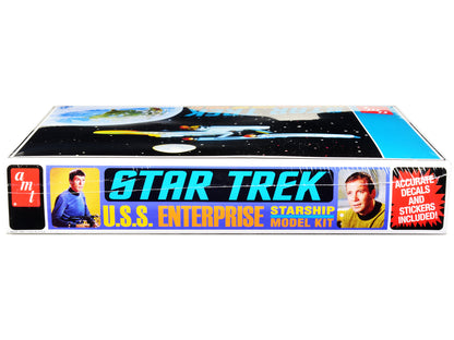 Skill 2 Model Kit U.S.S. Enterprise NCC-1701 Space Ship "Star Trek" 1/650 Scale Model by AMT-DiecastModeler.com