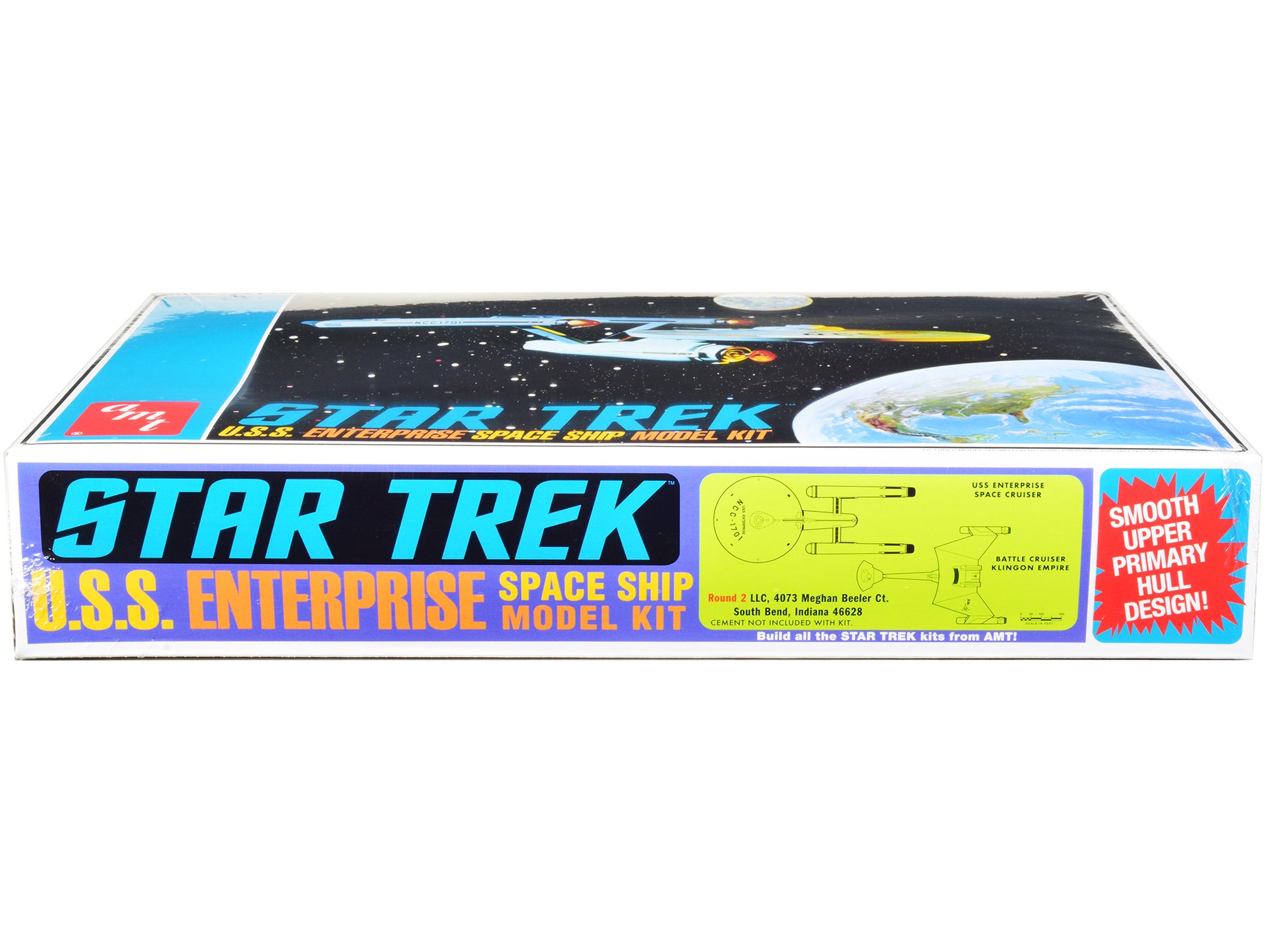 Skill 2 Model Kit U.S.S. Enterprise NCC-1701 Space Ship "Star Trek" 1/650 Scale Model by AMT-DiecastModeler.com