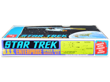 Skill 2 Model Kit U.S.S. Enterprise NCC-1701 Space Ship "Star Trek" 1/650 Scale Model by AMT-DiecastModeler.com