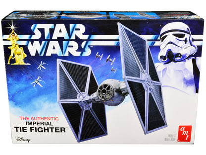 Skill 2 Model Kit Imperial Tie Fighter "Star Wars" (1977) Movie Model by AMT-DiecastModeler.com