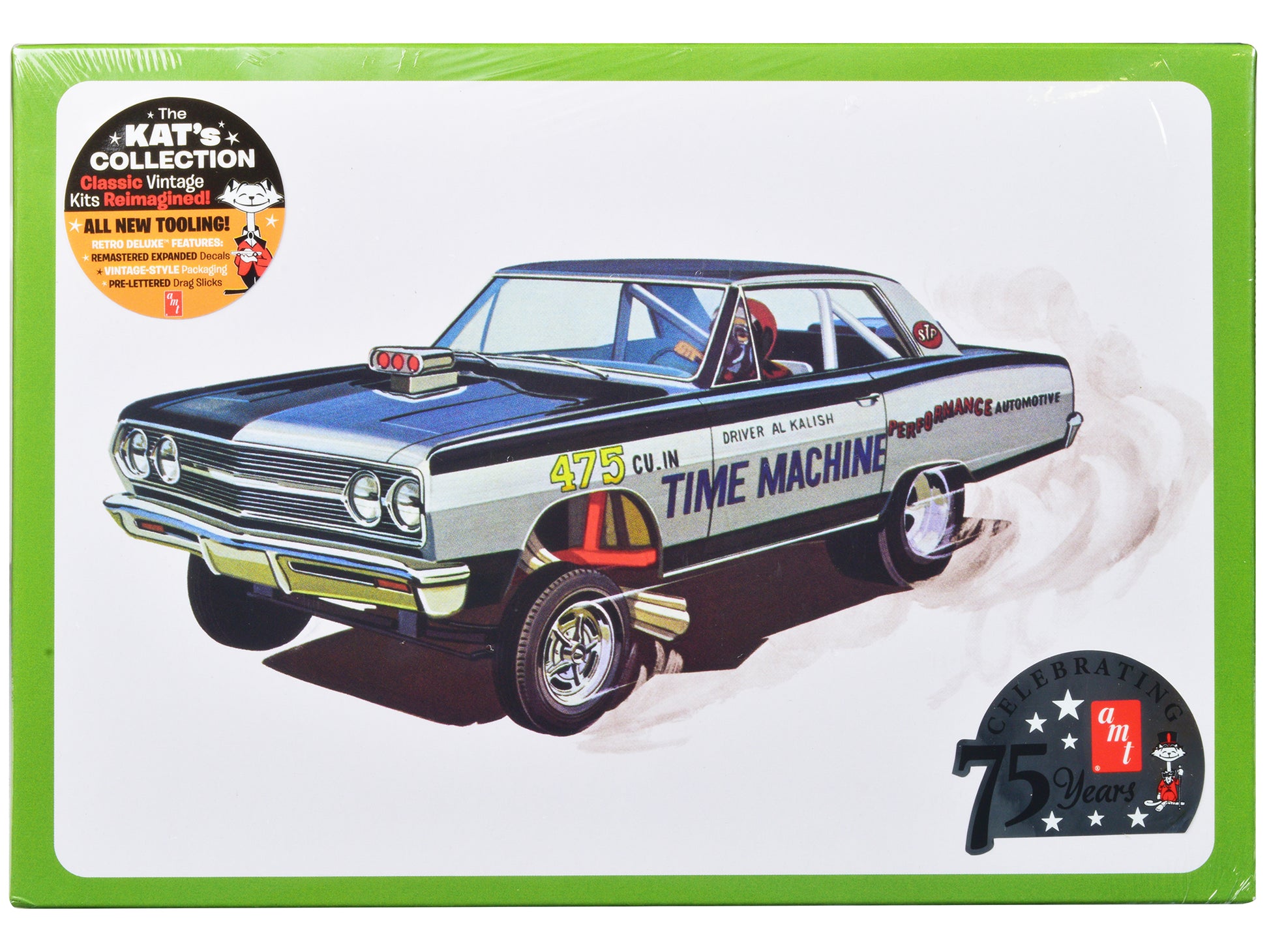 Skill 2 Model Kit 1965 Chevrolet Chevelle AWB Funny Car "Time Machine" 1/25 Scale Model by AMT-DiecastModeler.com