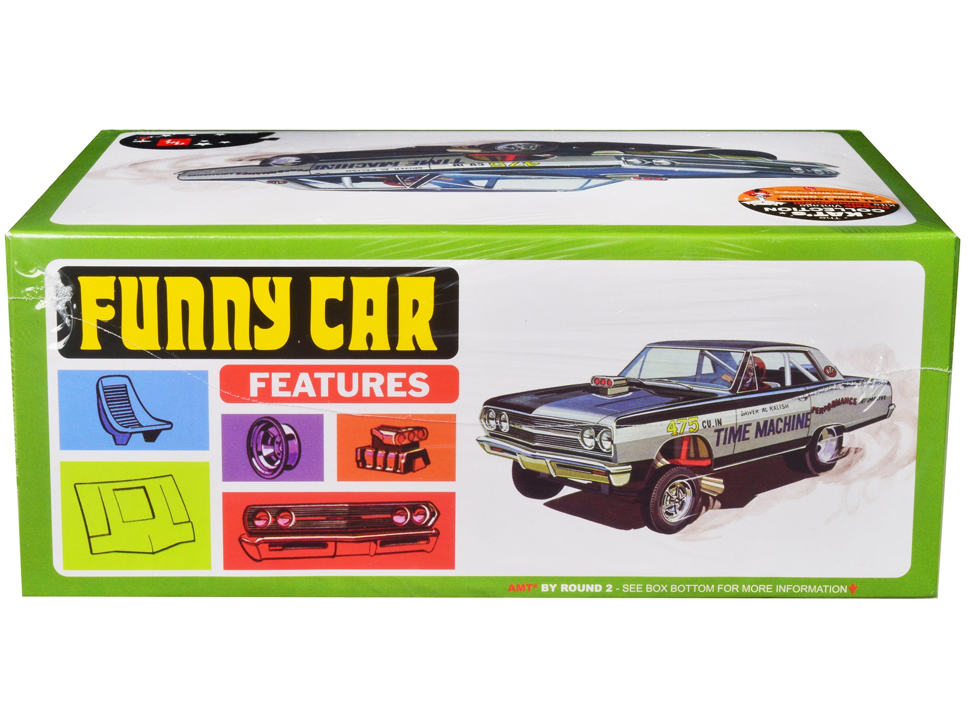 Skill 2 Model Kit 1965 Chevrolet Chevelle AWB Funny Car "Time Machine" 1/25 Scale Model by AMT-DiecastModeler.com