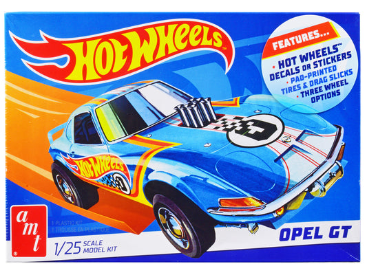 Skill 2 Model Kit Hot Wheels Opel GT 3-in-1 Kit 1/25 Scale Model by AMT-DiecastModeler.com
