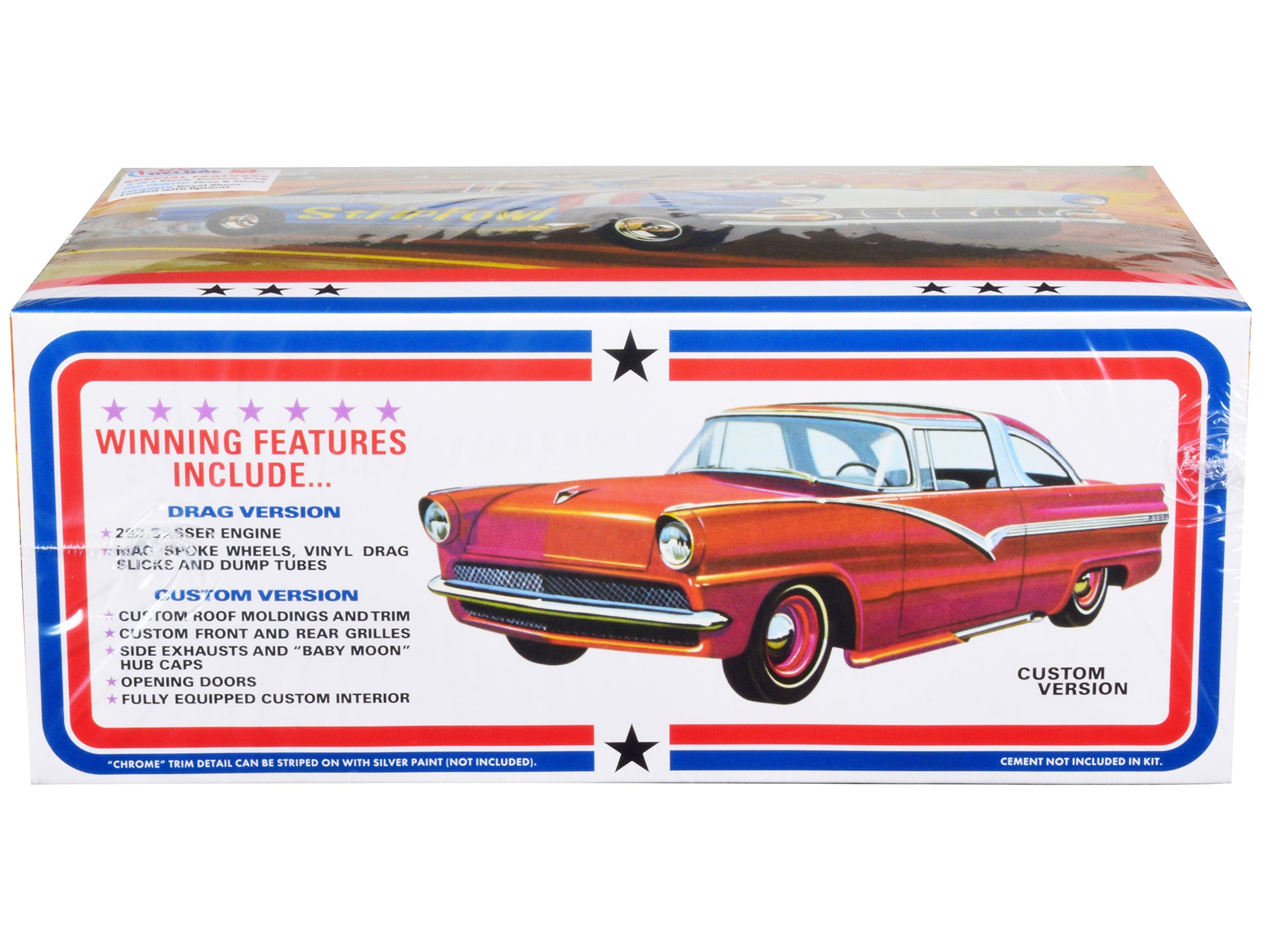 Skill 2 Model Kit 1956 Ford Victoria Hardtop 3 in 1 Kit 1/25 Scale Model by AMT-DiecastModeler.com