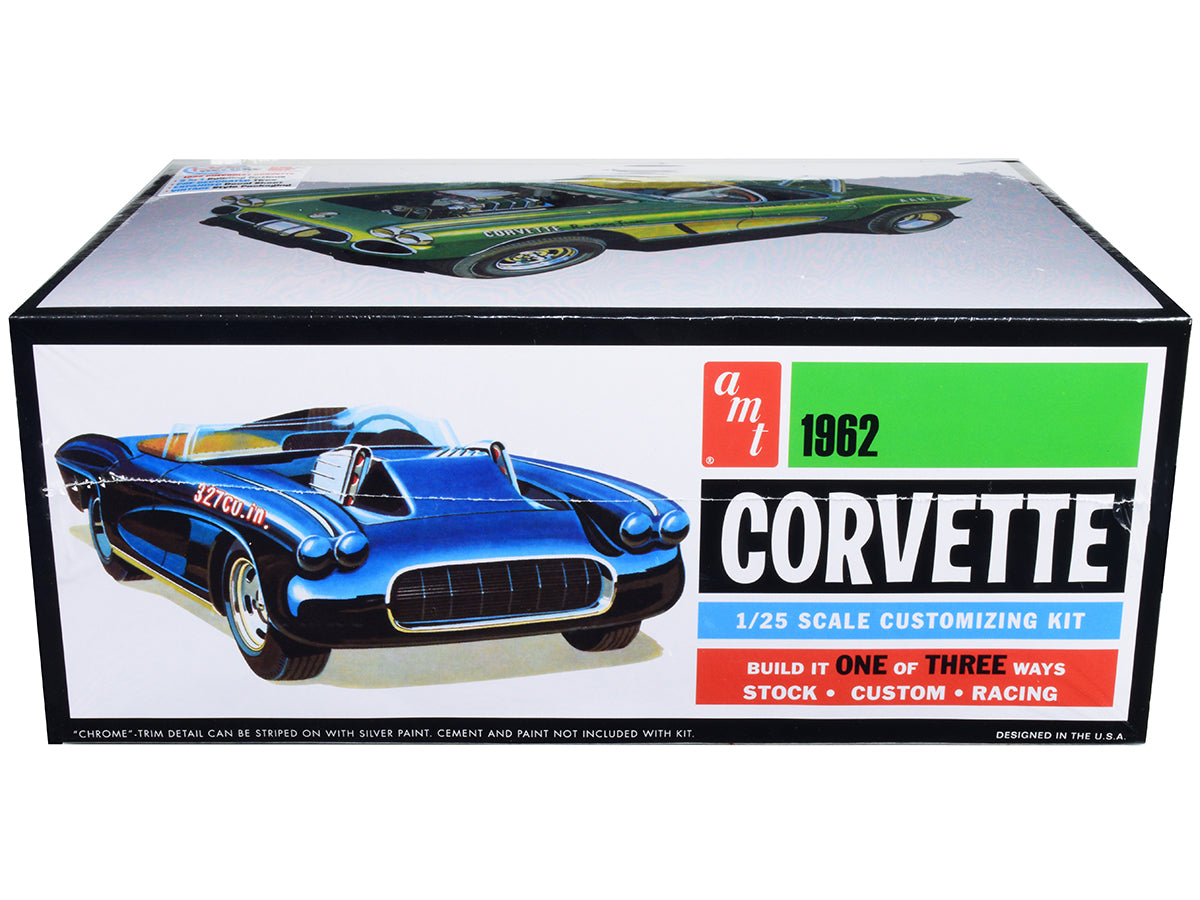 Skill 2 Model Kit 1962 Chevrolet Corvette 3 in 1 Kit 1/25 Scale Model by AMT-DiecastModeler.com