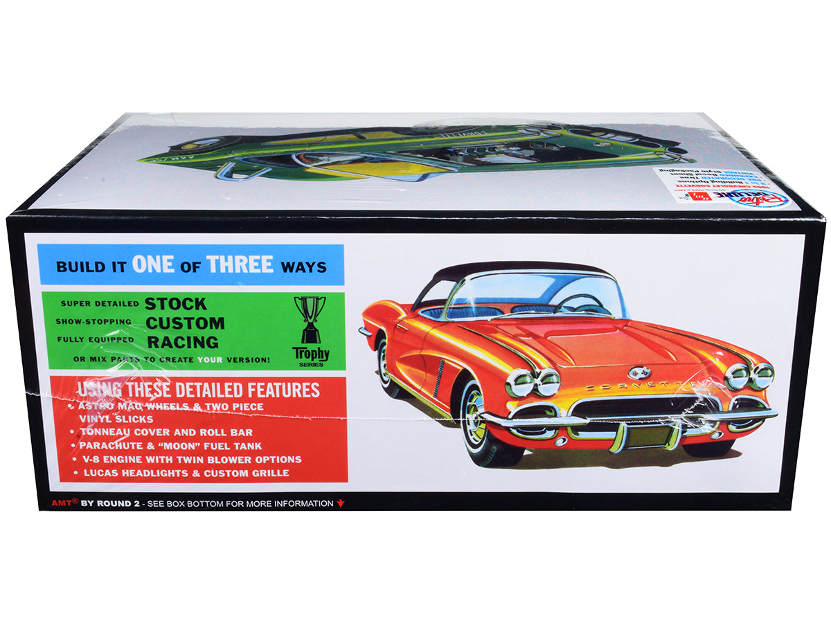 Skill 2 Model Kit 1962 Chevrolet Corvette 3 in 1 Kit 1/25 Scale Model by AMT-DiecastModeler.com