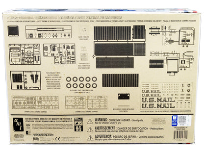 Skill 3 Model Kit Ford C900 Truck Tractor with Trailer "U.S. Mail" 1/25 Scale Model by AMT-DiecastModeler.com