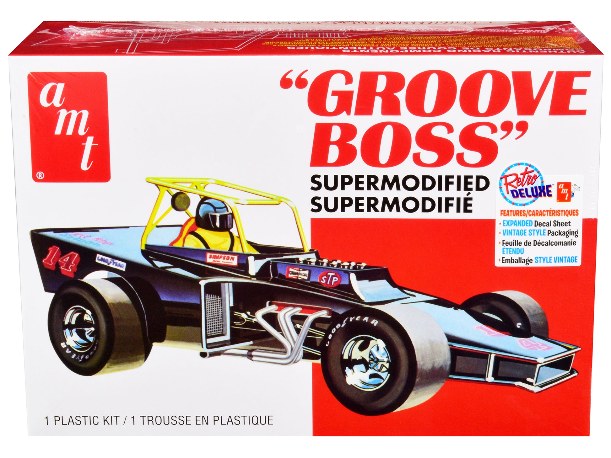 Skill 2 Model Kit "Groove Boss" Supermodified Racer 1/25 Scale Model by AMT-DiecastModeler.com