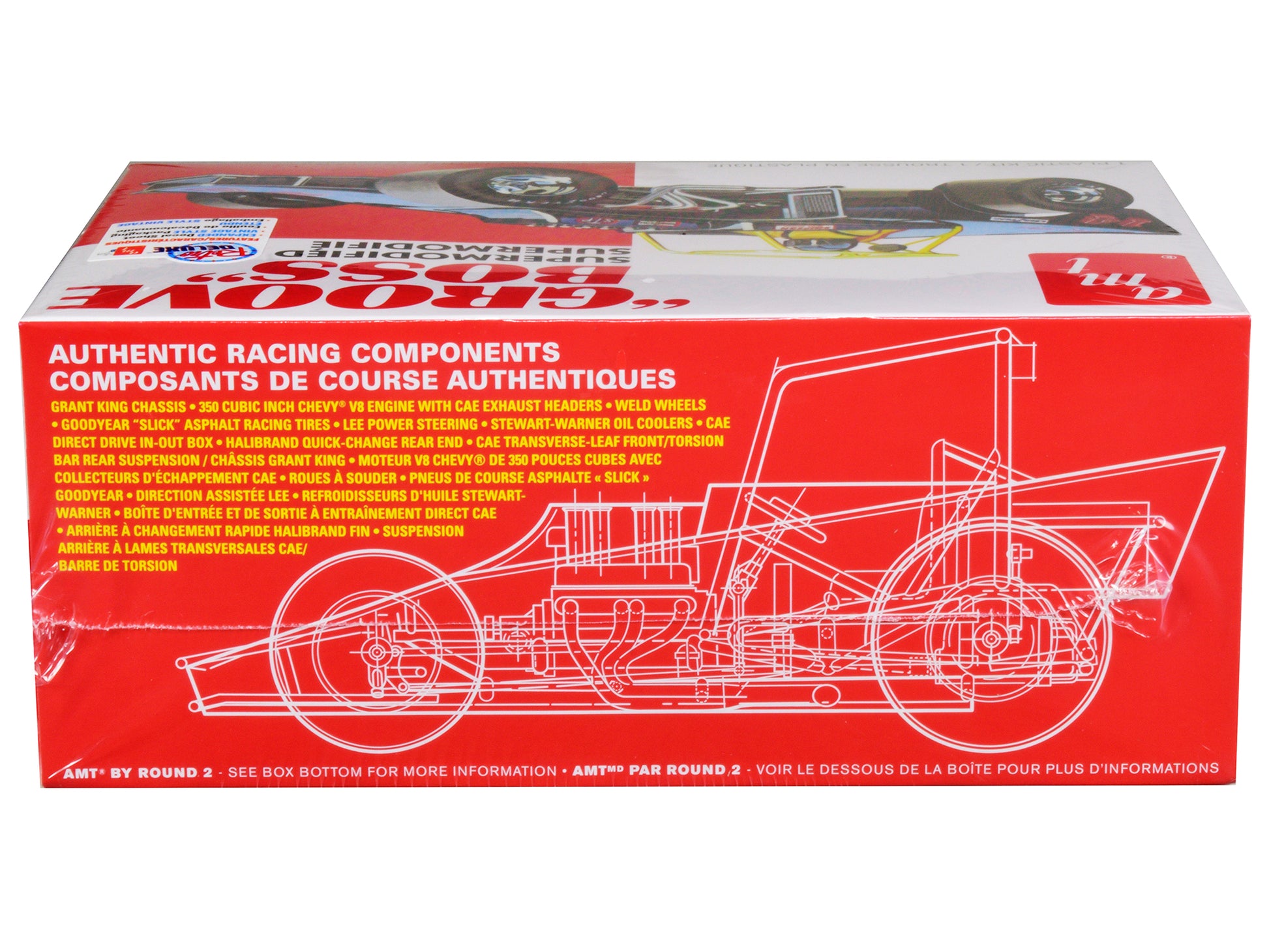 Skill 2 Model Kit "Groove Boss" Supermodified Racer 1/25 Scale Model by AMT-DiecastModeler.com