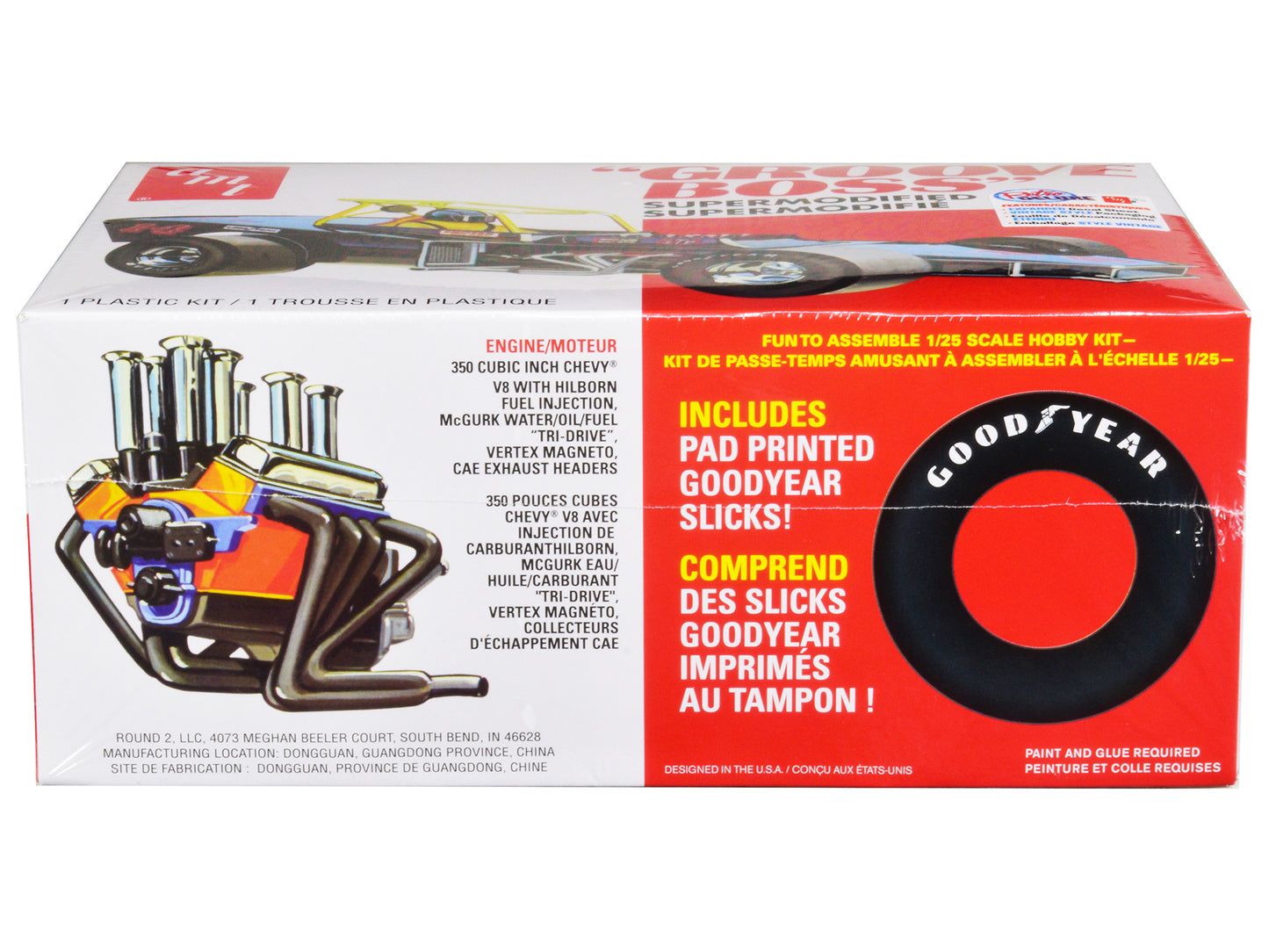 Skill 2 Model Kit "Groove Boss" Supermodified Racer 1/25 Scale Model by AMT-DiecastModeler.com