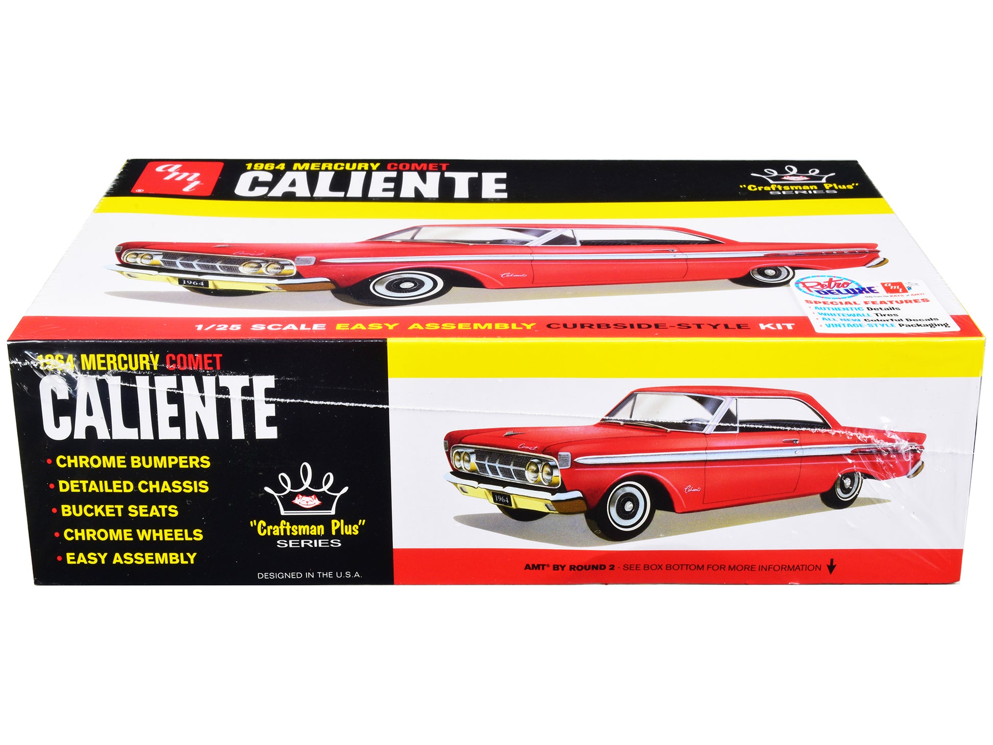 Skill 2 Model Kit 1964 Mercury Comet Caliente "Craftsman Plus" Series 1/25 Scale Model by AMT-DiecastModeler.com