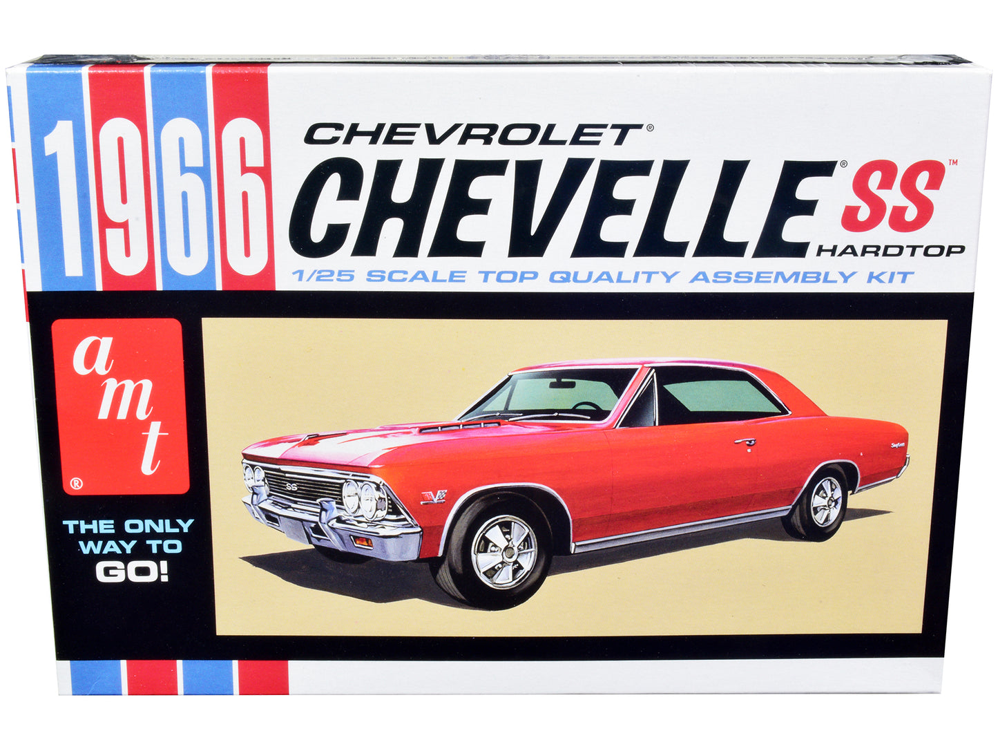 Skill 2 Model Kit 1966 Chevrolet Chevelle SS Hardtop 1/25 Scale Model by AMT-DiecastModeler.com