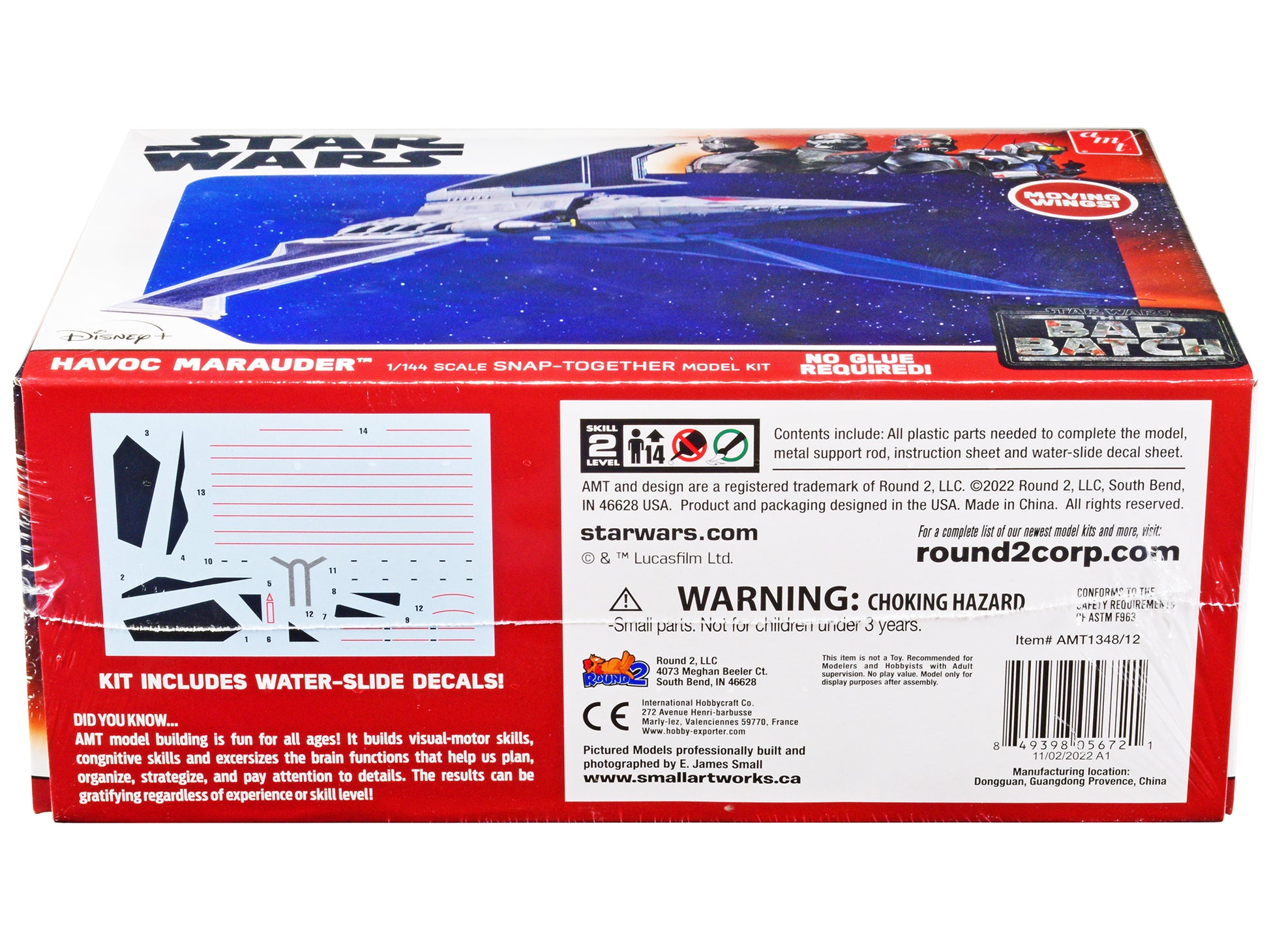 Skill 2 Model Kit Havoc Marauder Space Ship "Star Wars: The Bad Batch" (2021-Current) TV Series 1/144 Scale Model by AMT-DiecastModeler.com