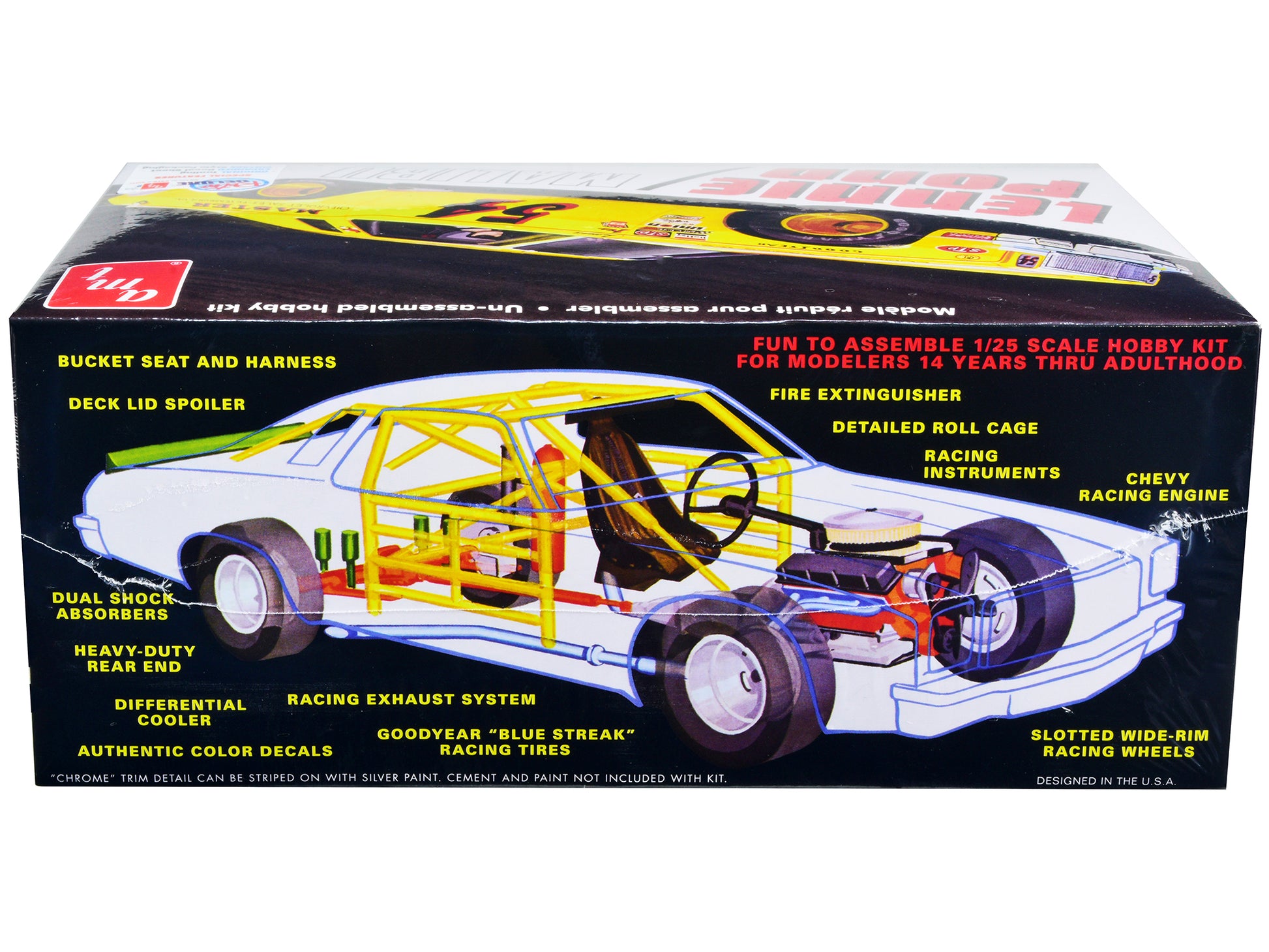 Skill 2 Model Kit 1974 Chevrolet Malibu Stock Car #54 Lennie Pond 1/25 Scale Model by AMT-DiecastModeler.com