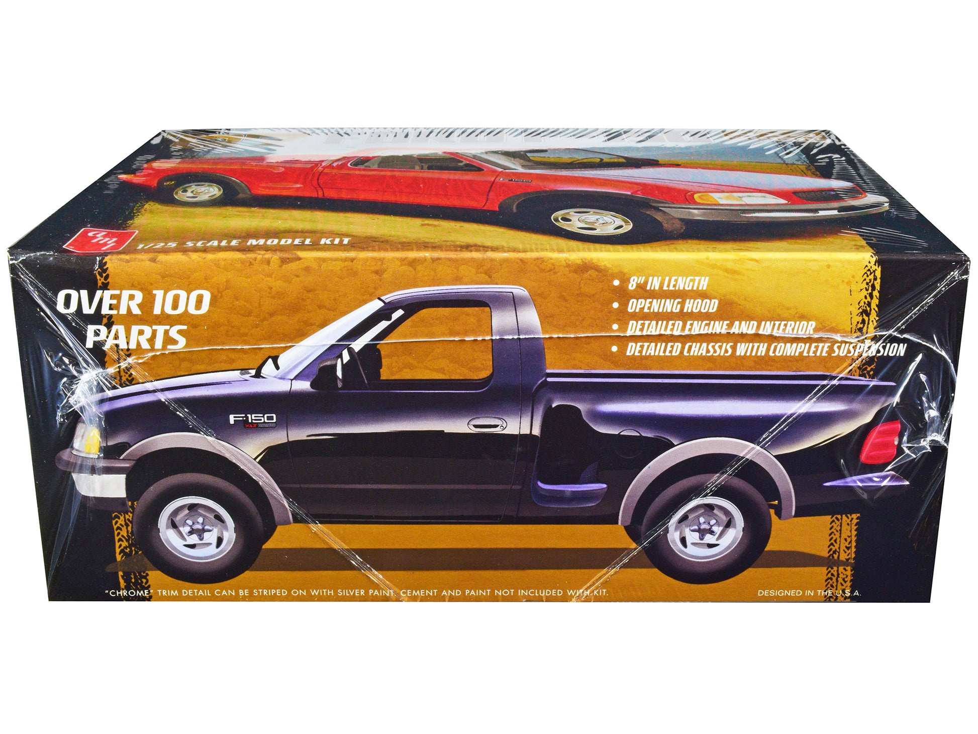 Skill 2 Model Kit 1997 Ford F-150 4X4 Pickup Truck 1/25 Scale Model by AMT-DiecastModeler.com