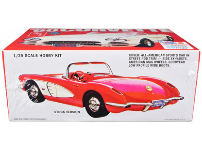 Skill 2 Model Kit 1960 Chevrolet Corvette "Street Rods" 1/25 Scale Model by AMT-DiecastModeler.com