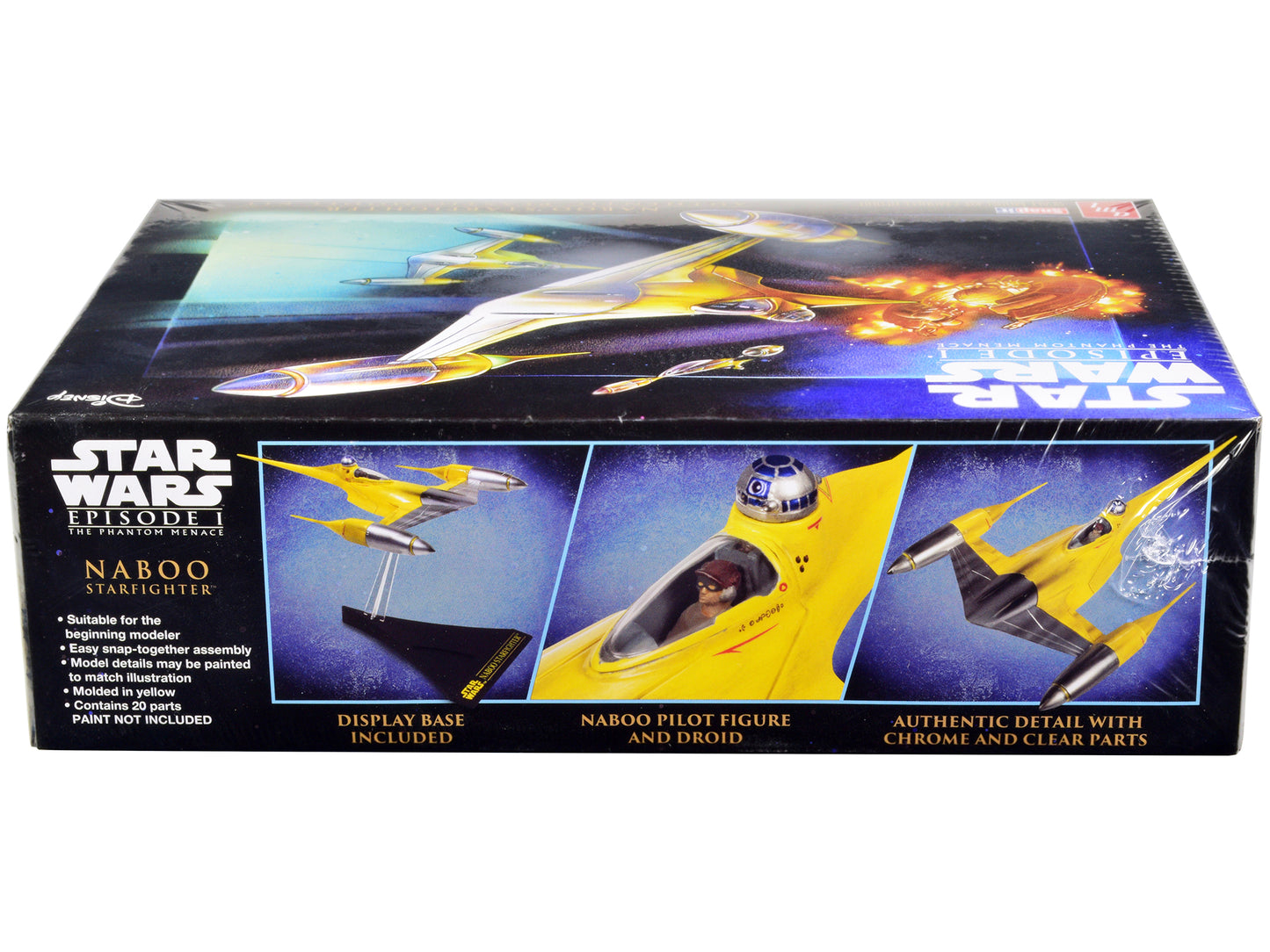 Skill 2 Model Kit Naboo Starfighter Spaceship "Star Wars: Episode I - The Phantom Menace" (1999) Movie 1/48 Scale Model by AMT-DiecastModeler.com