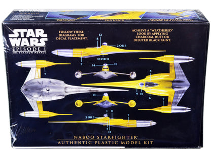 Skill 2 Model Kit Naboo Starfighter Spaceship "Star Wars: Episode I - The Phantom Menace" (1999) Movie 1/48 Scale Model by AMT-DiecastModeler.com