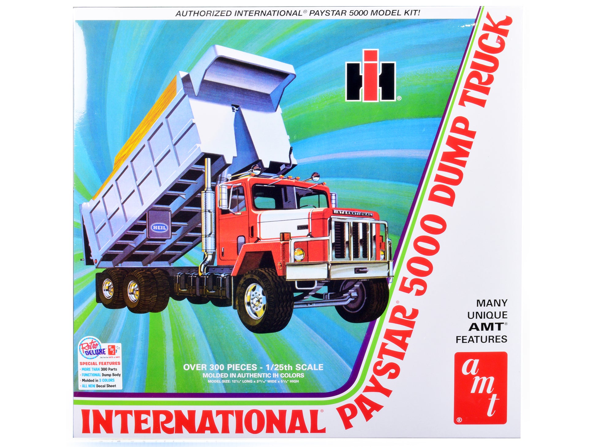 Skill 3 Model Kit International PayStar 5000 Dump Truck 1/25 Scale Model by AMT-DiecastModeler.com