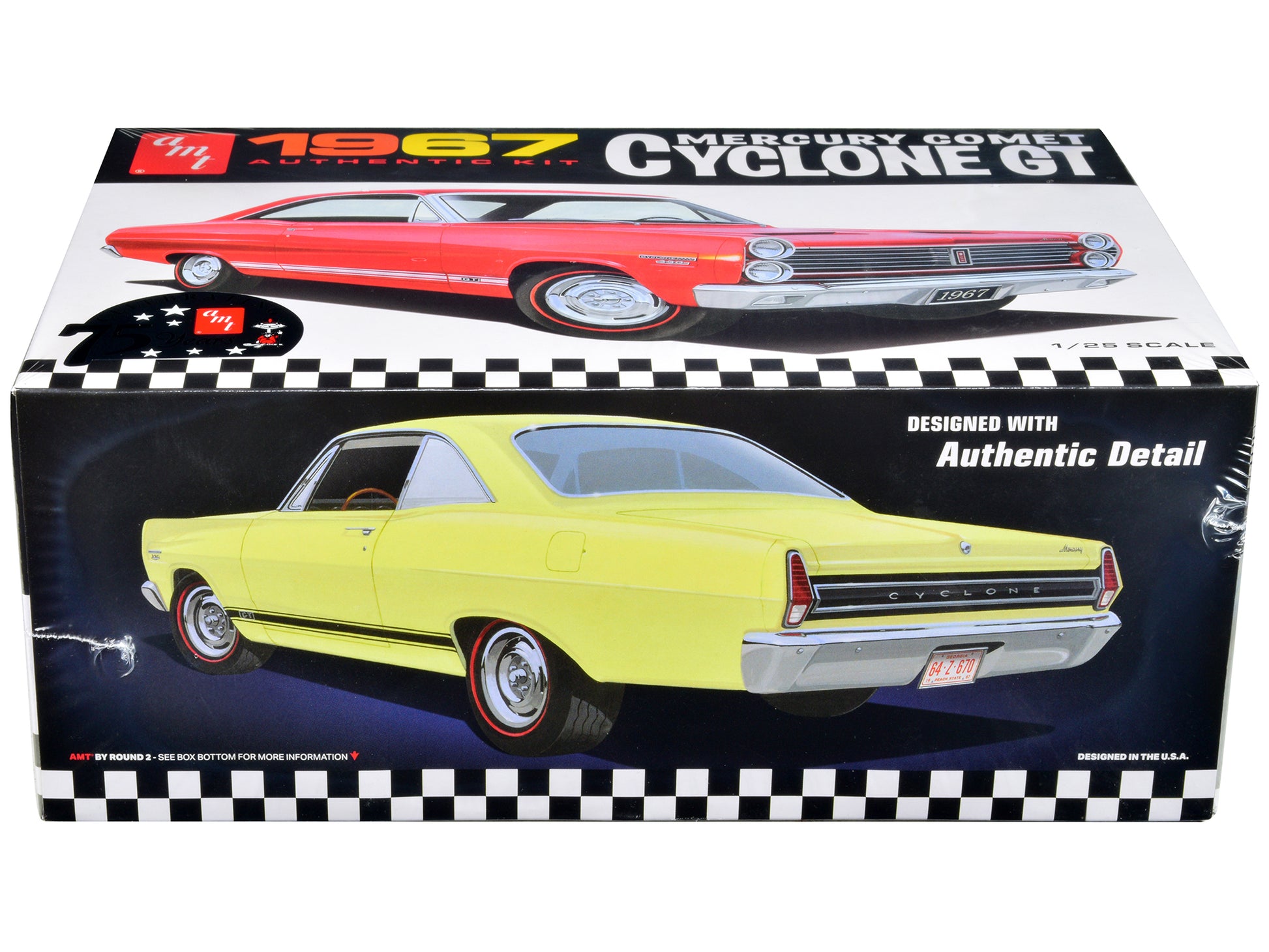 Skill 2 Model Kit 1967 Mercury Comet Cyclone GT 1/25 Scale Model by AMT-DiecastModeler.com